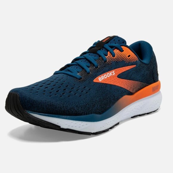 NEW Brooks Men’s Ghost 16 Neutral Running Shoe - Blue Opal/Black/Nasturtium